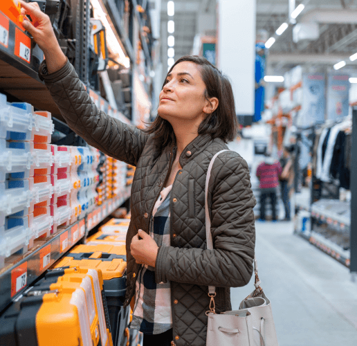 Woman shopping at The Home Depot