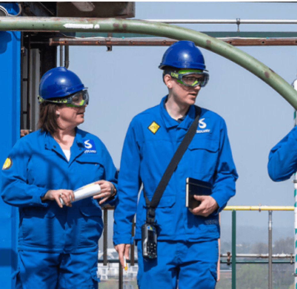 Woman in hard hat